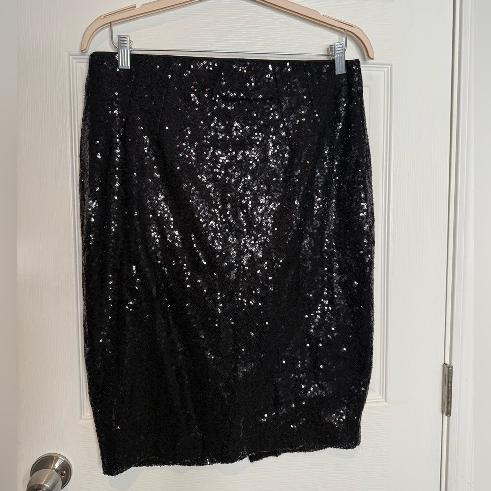 Lane Bryant Black Sparkle Pencil Skirt